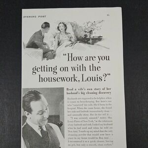 1938 Bon Ami Powder Soap Polish Vintage Print Ad Sick Wife Chicken Hatching Shop